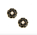 Coco Pearl Stud Earring Jewelry in Black & Pearl