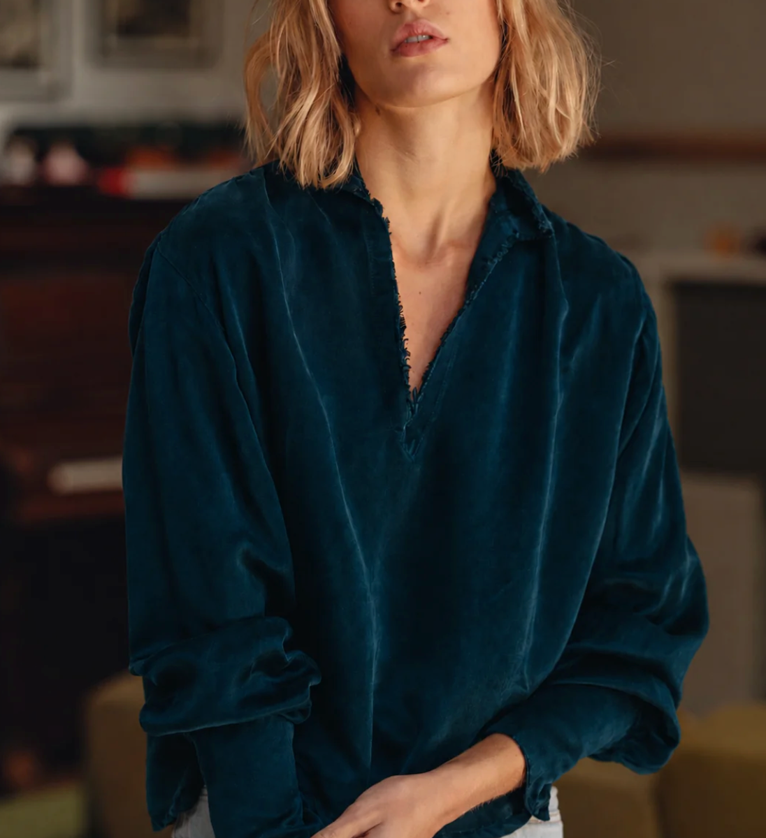 Cali Dreaming Mozart Top in Baltic Blue