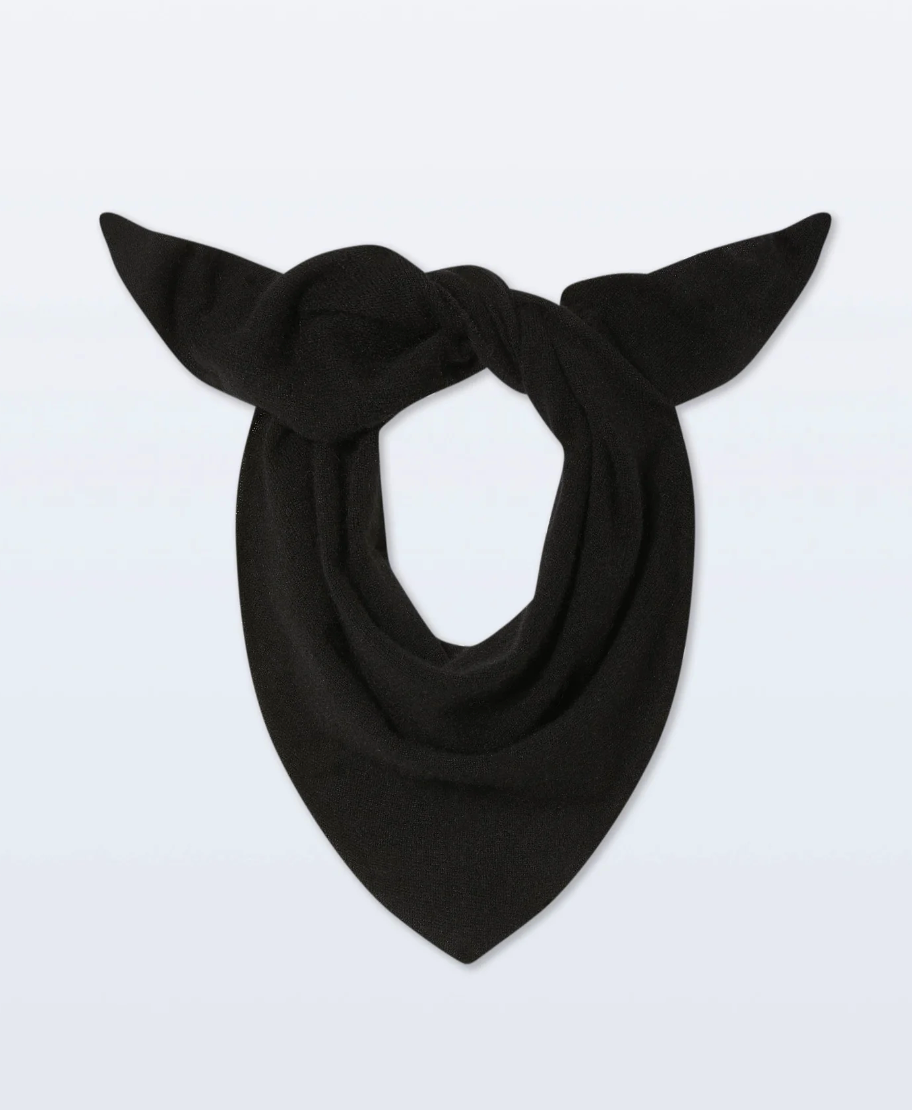 White + Warren Cashmere Neckerchief in Black