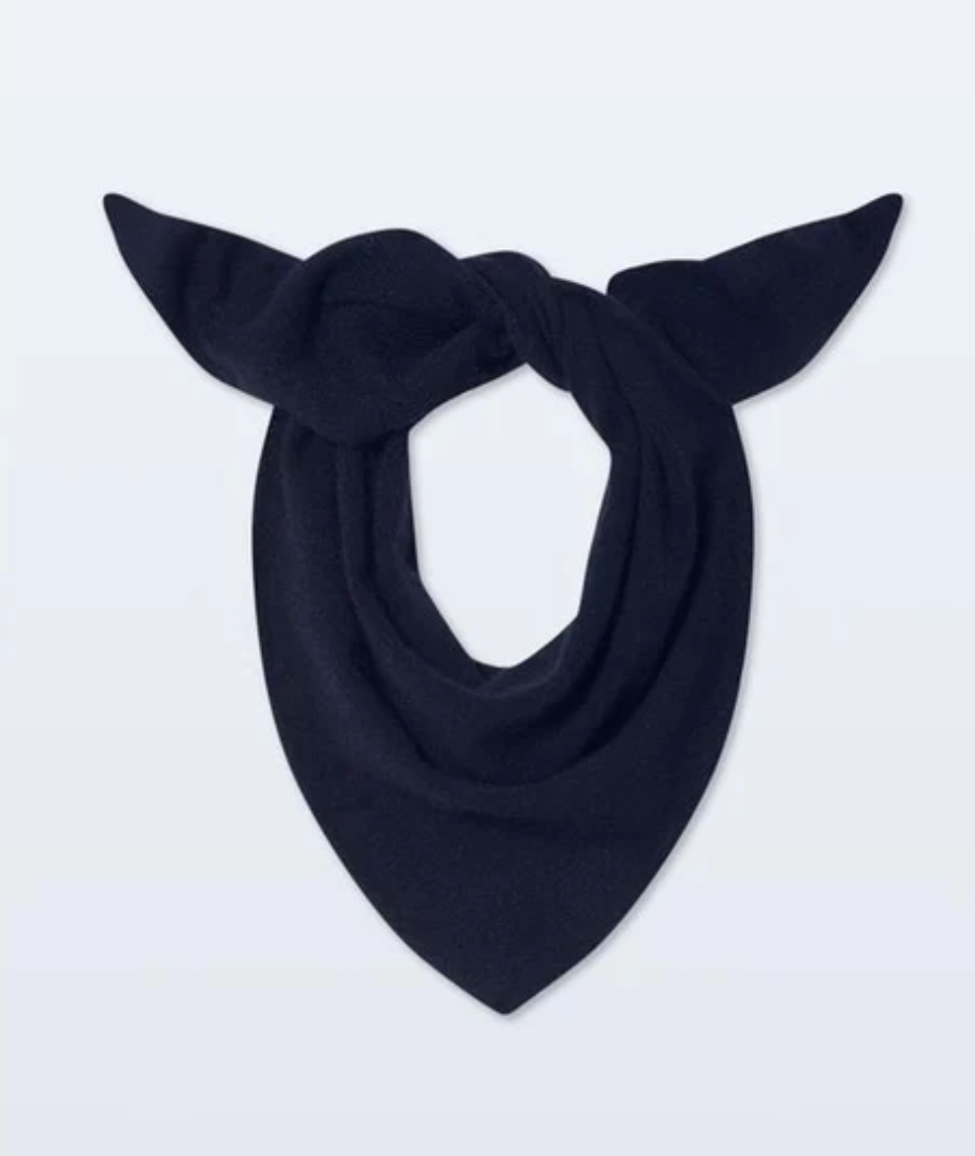 White + Warren Cashmere Neckerchief in Deep Navy