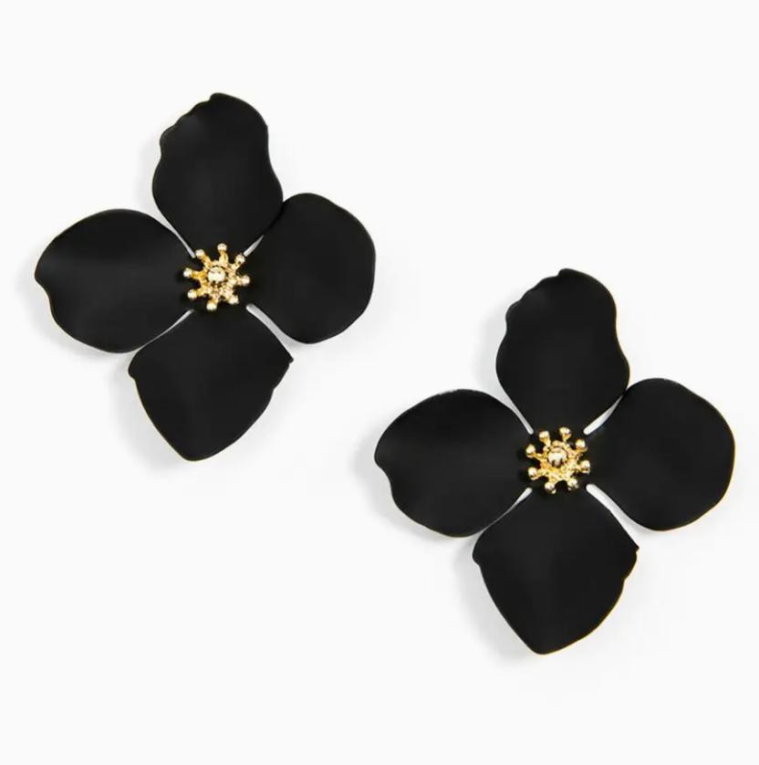 Garden Party Earring in Black