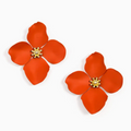 Garden Party Earring in Bright Orange