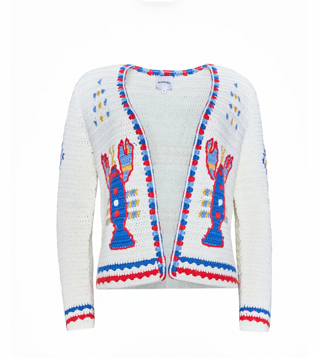 Hunter Bell Callen Cardigan in Lobster Multi