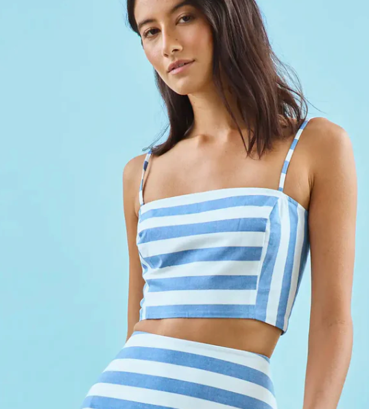 Hunter Bell Pepper Top in Sailing Stripe