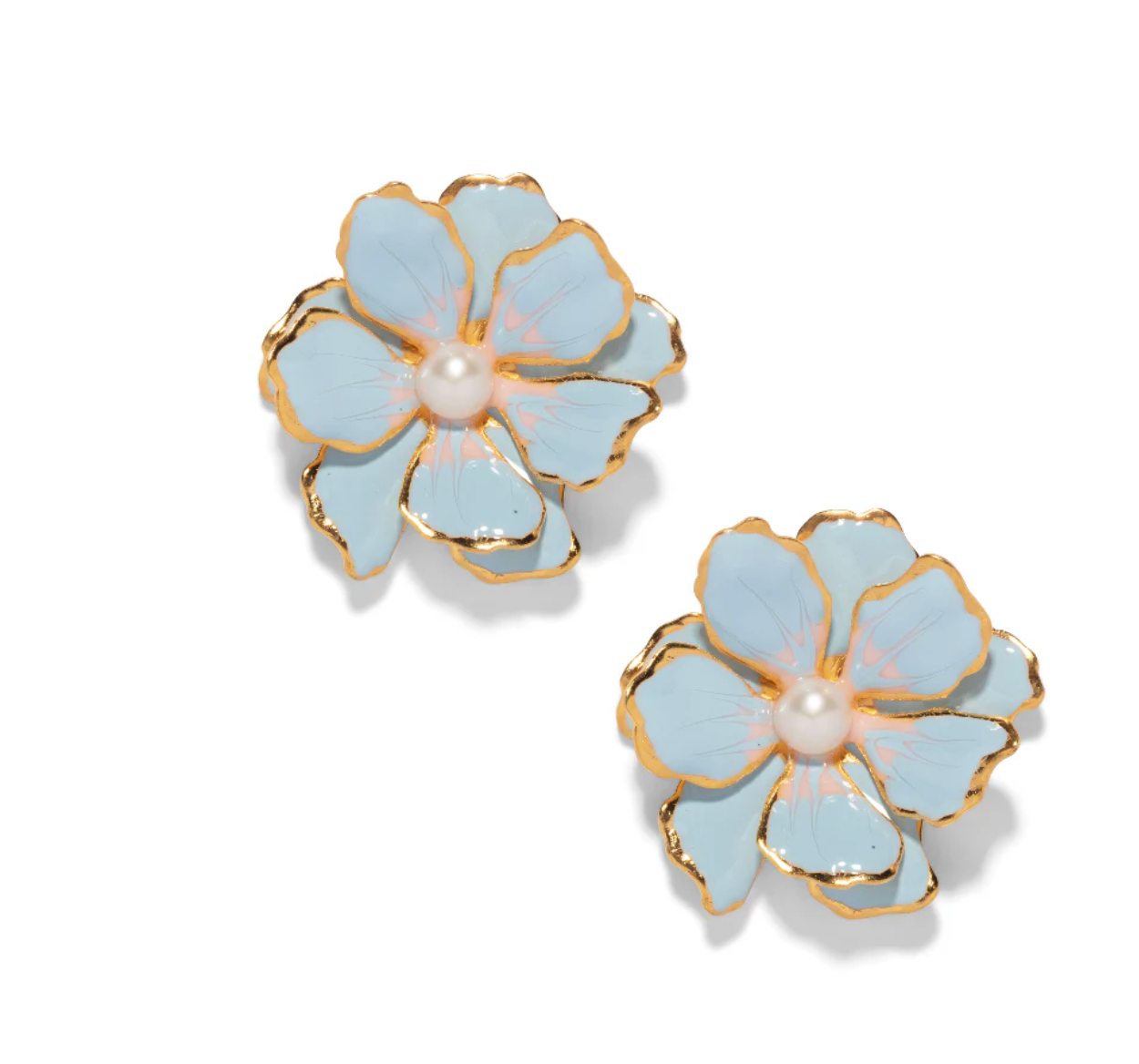 The Pink Reef Small Double Florals in Baby Blue