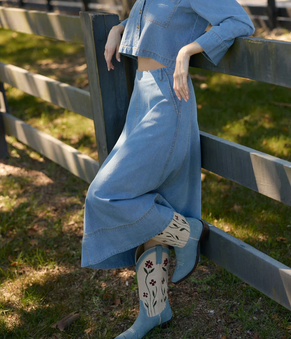 Olivia by Livro Asbury Skirt in Denim