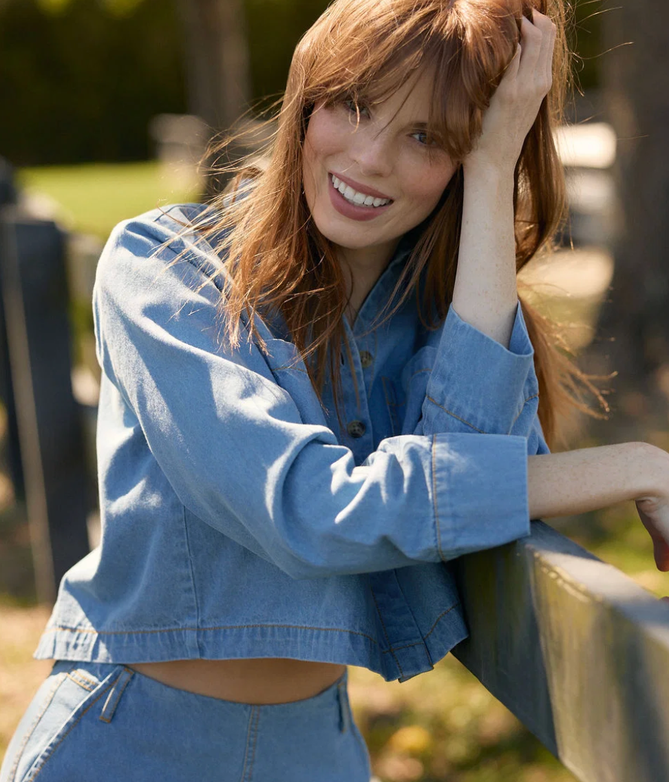 Olivia by Livro Megs Top in Denim