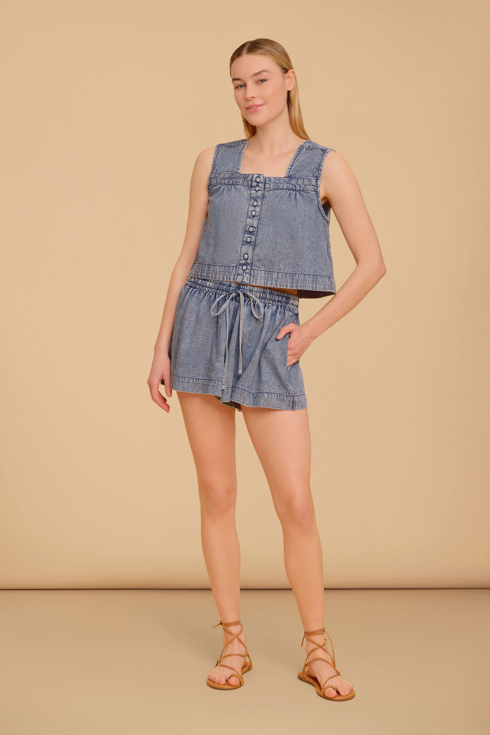 Rowie Shorts, Denim