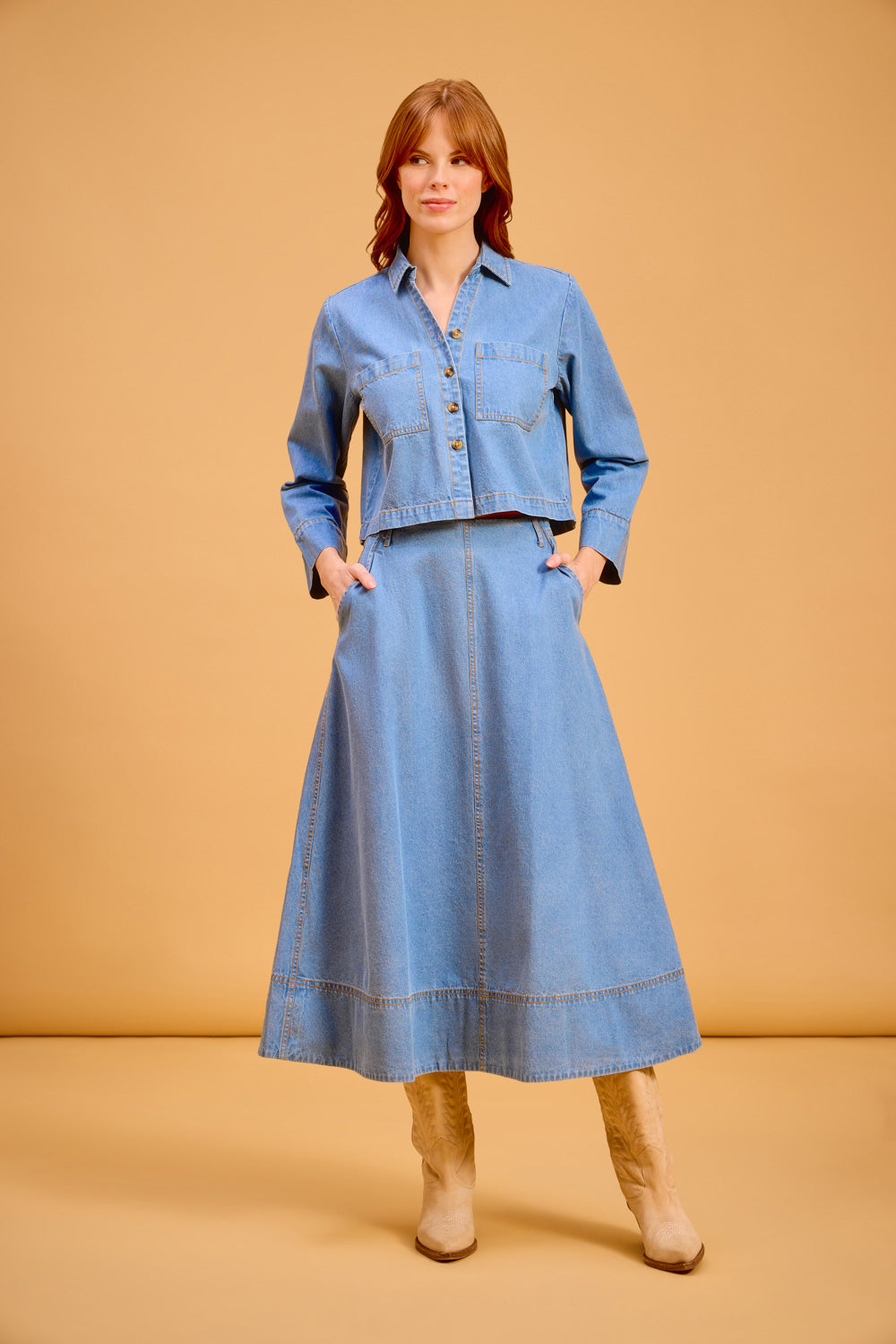 Asbury Skirt, Denim