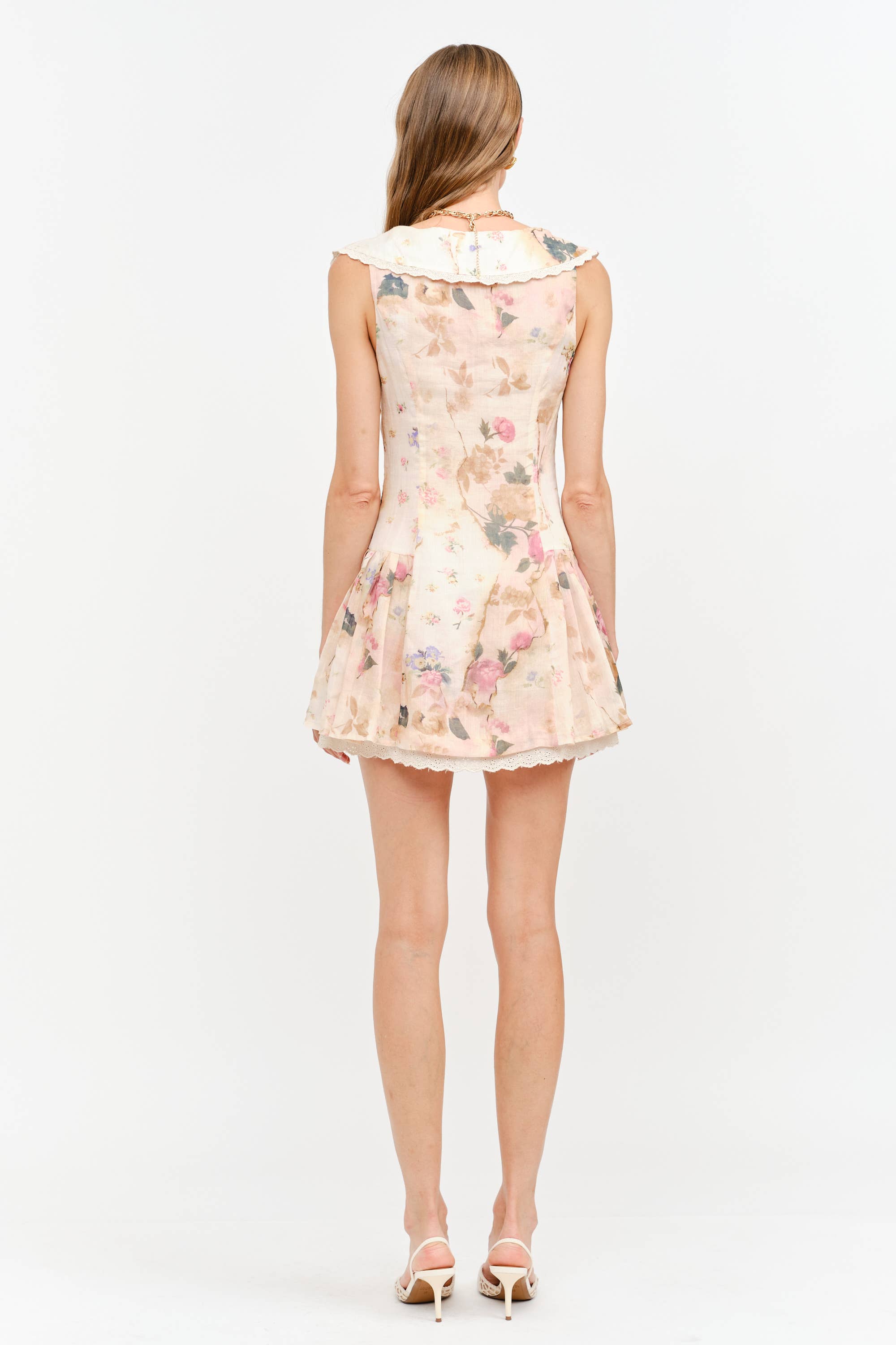 Sloan Dress in Natural Multi Floral
