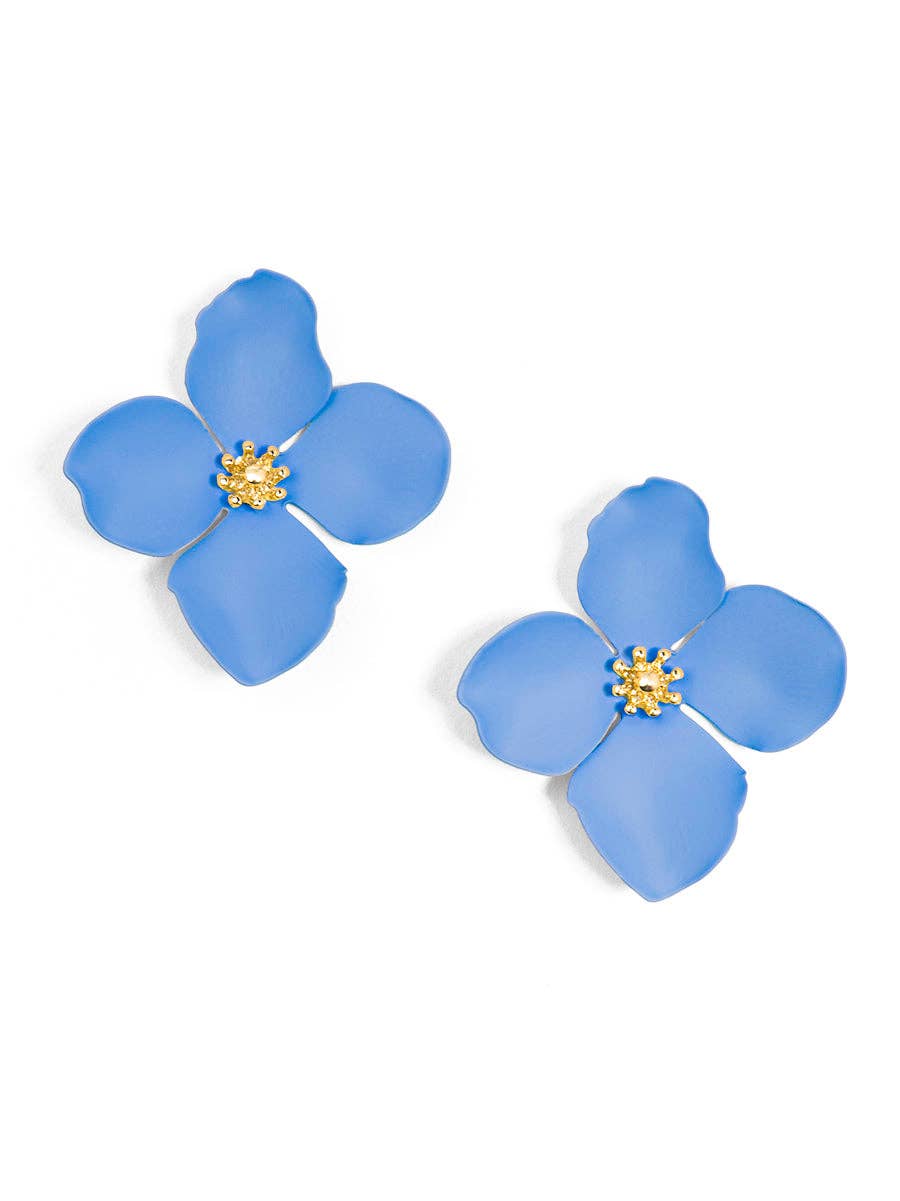 Garden Party Earrings in Periwinkle Blue