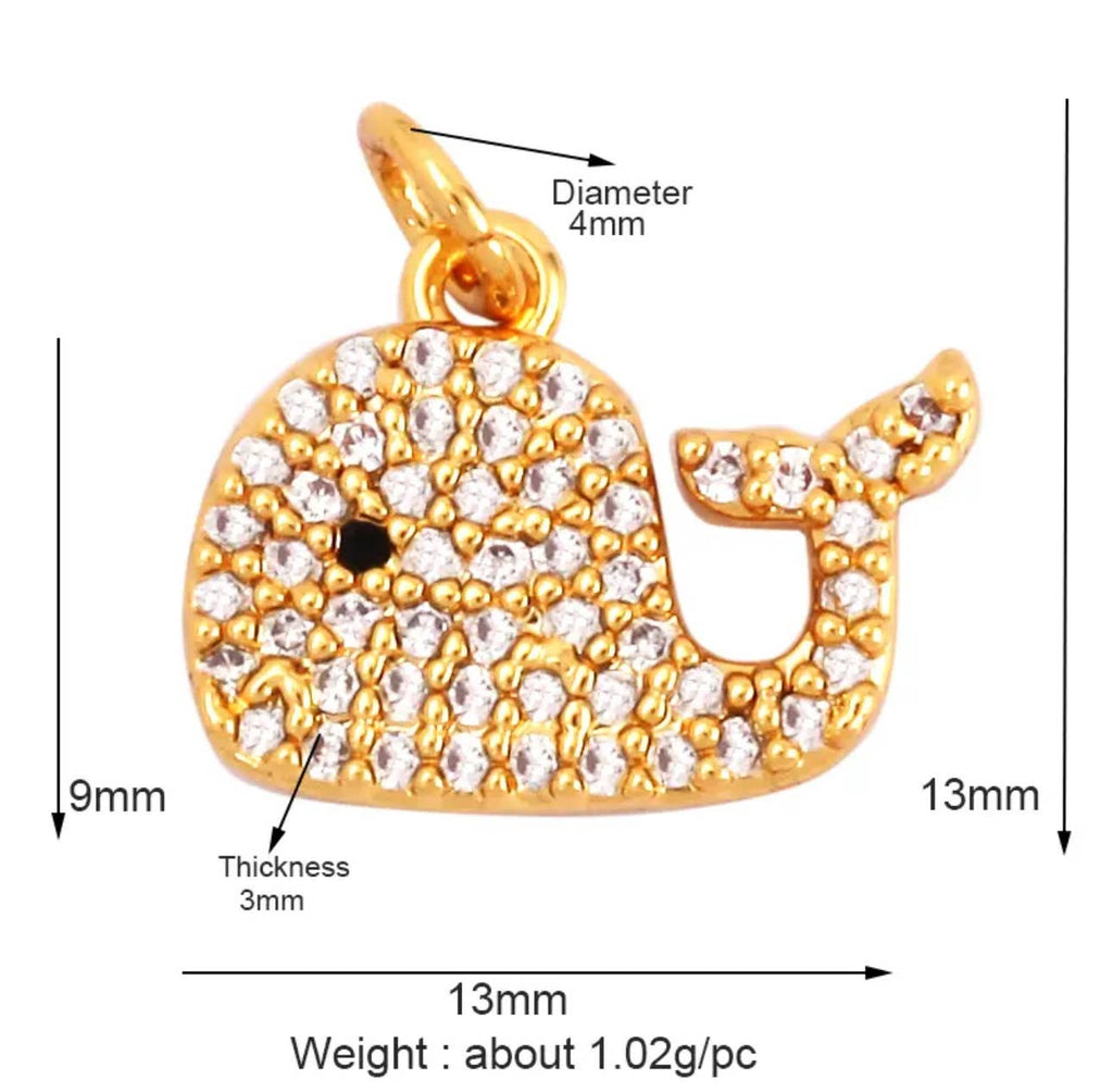 Pave Whale Charm