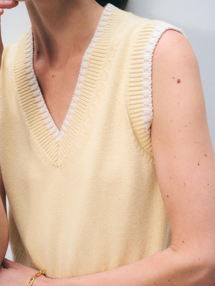 VARSITY COTTON SWEATER VEST