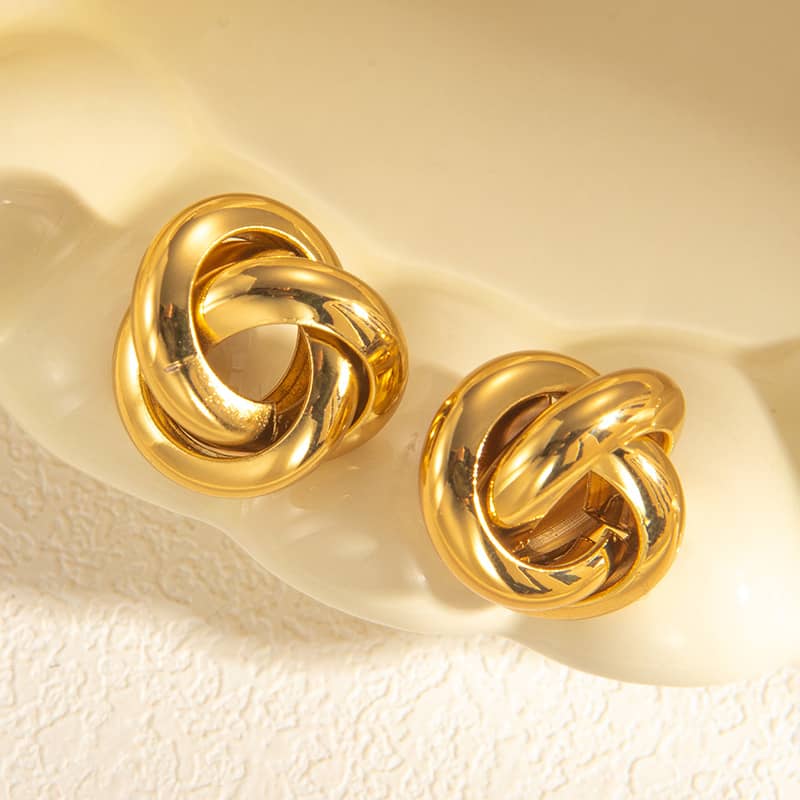 Captain Knotted Stud Earrings