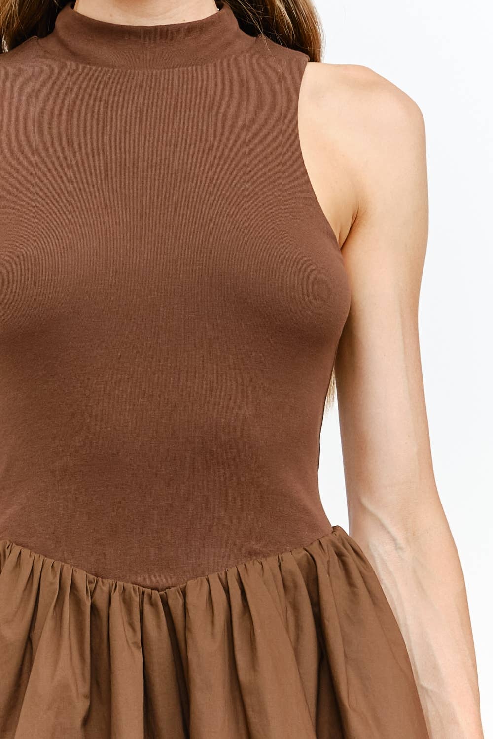 Zoey Dress in Cocoa Brown