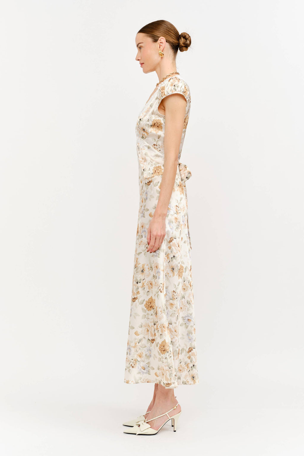 Diane Dress in Yellow Floral