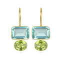 Valencia Earring in Aqua & Lime