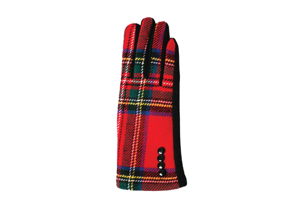 Red Tartan Plaid Gloves