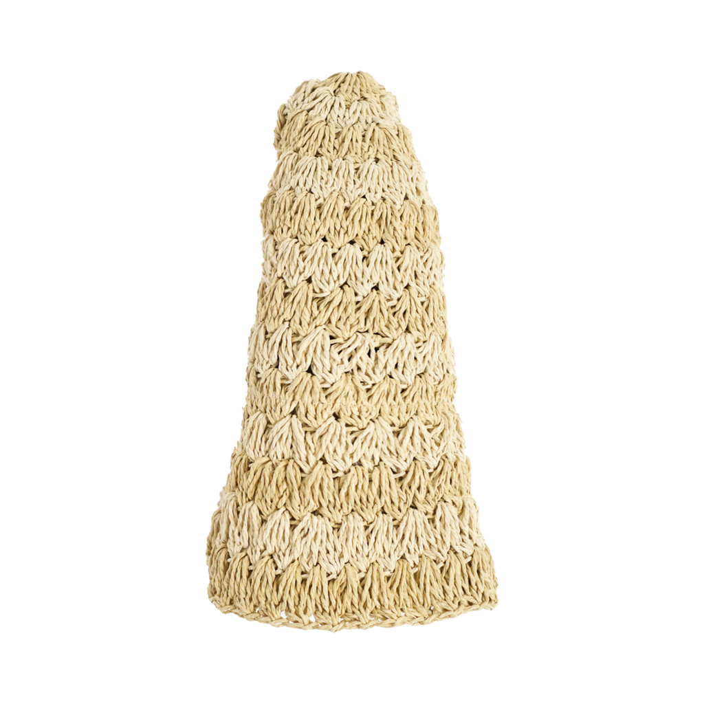 Packable Straw Hat in Taupe
