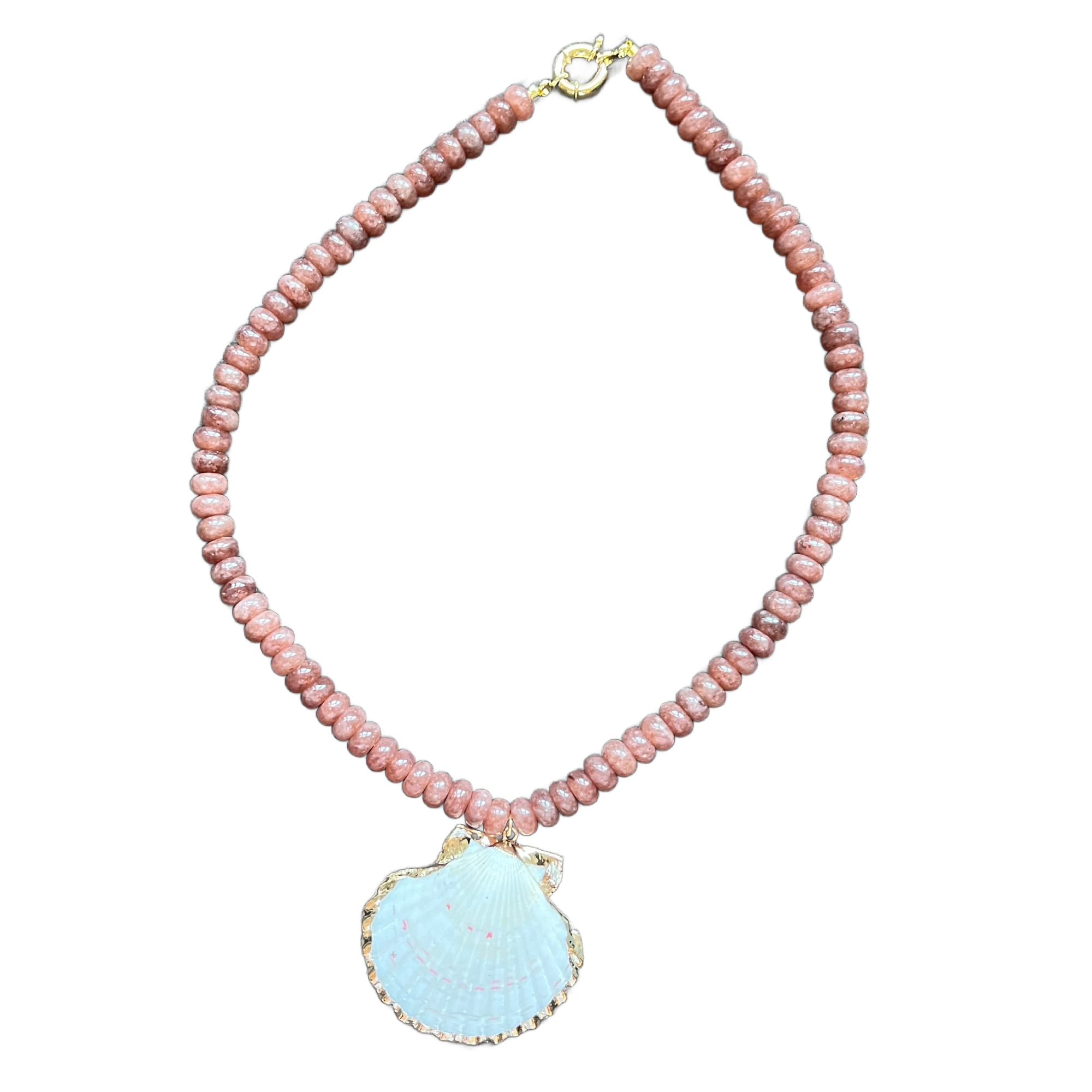 Shell Candy Necklace in Cocoa Brown