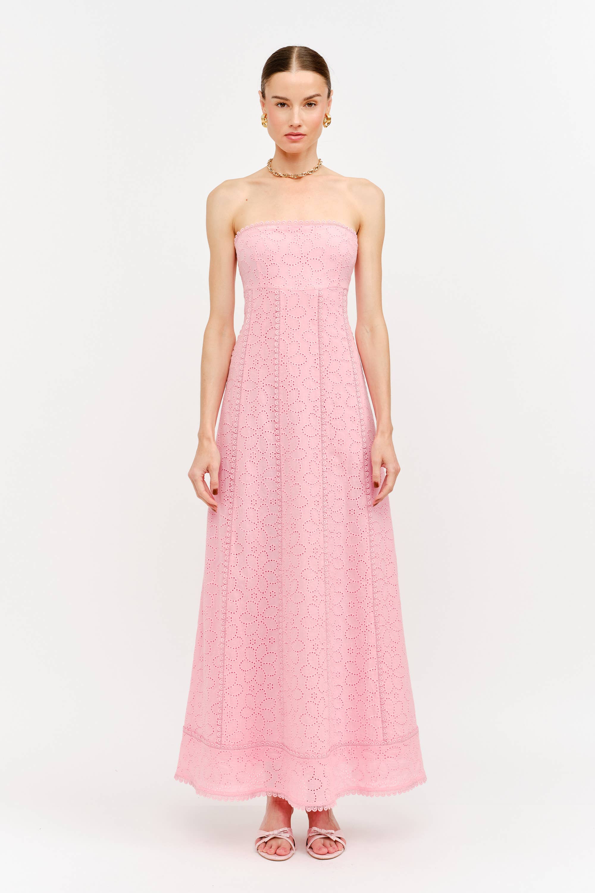 Lottie Dress in Light Pink Floral