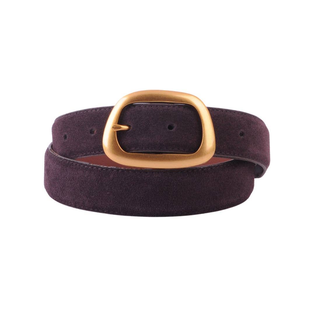 Coco Belt in Chocolate Suede