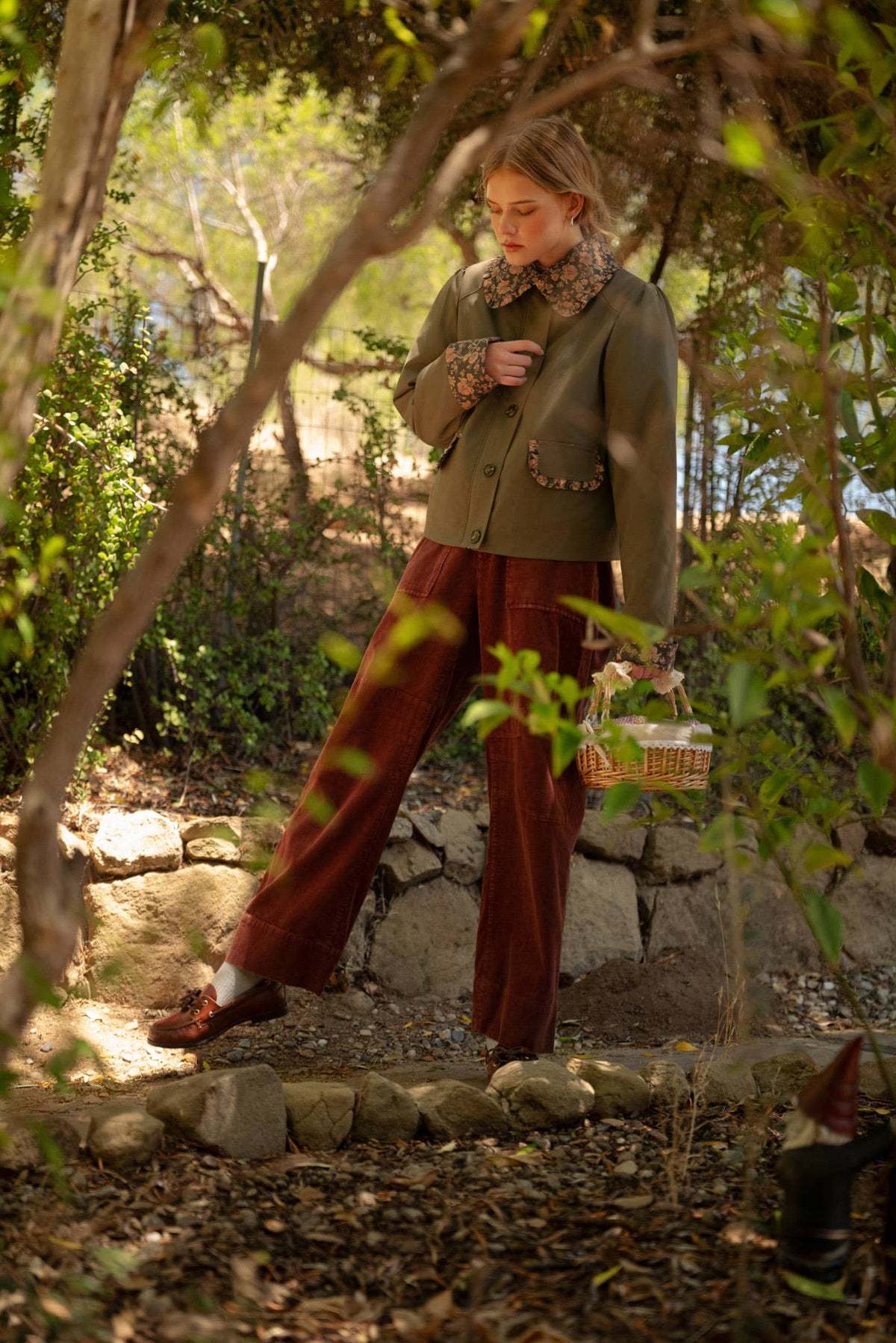 Geier Utility Jacket in Deep Olive Floral