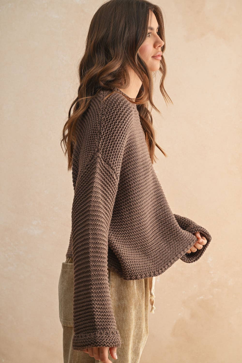 Betty Cotton Sweater in Chocolate