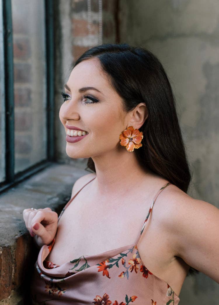 The Pink Reef Large Pink Coral Jewel Box Earrings