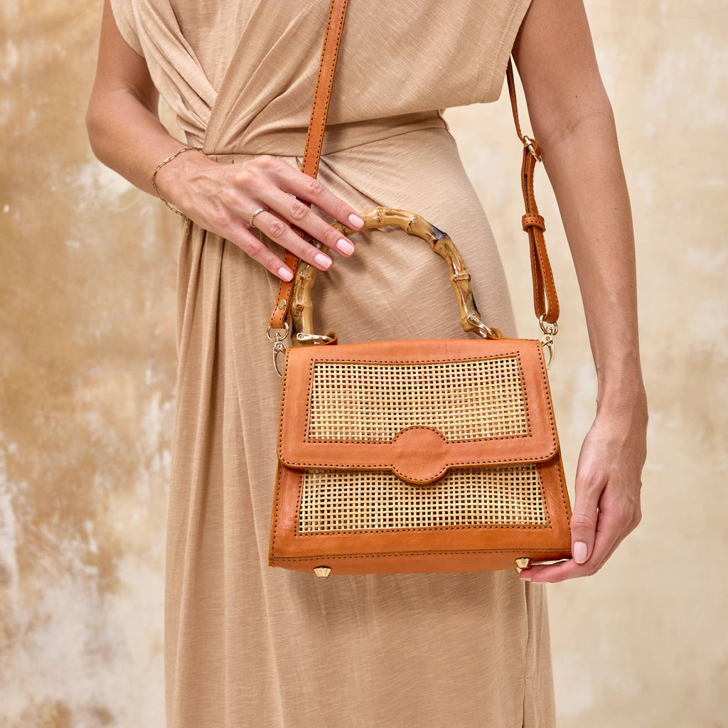 Main Street  Handbag with Bamboo Handle