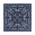 Silk Bandana Scarf in Navy Blue
