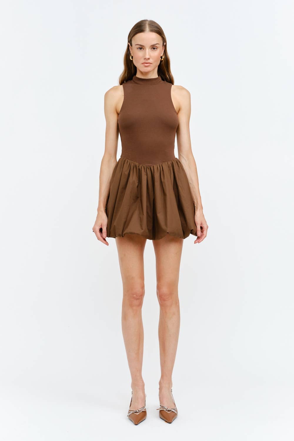 Zoey Dress in Cocoa Brown