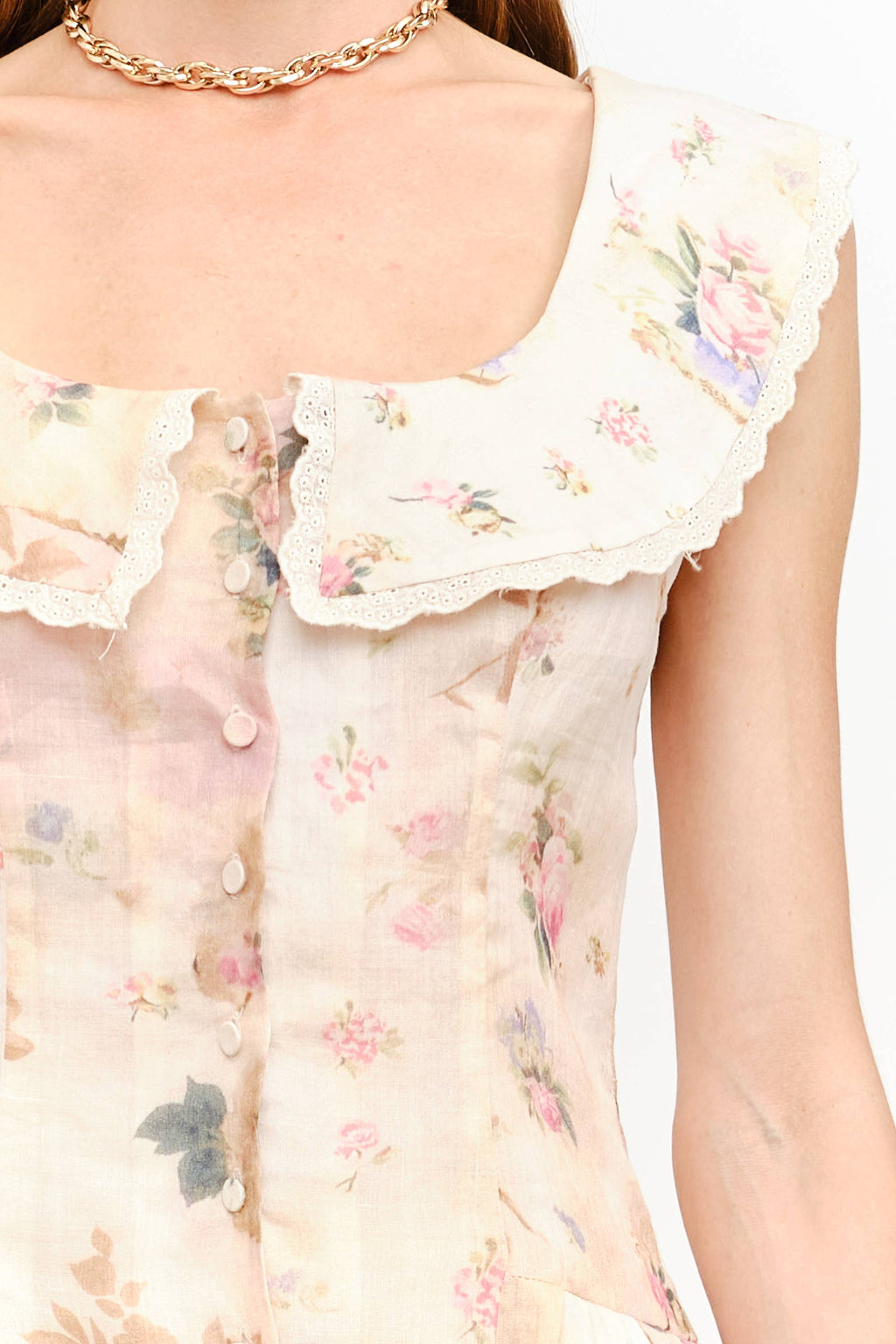 Sloan Dress in Natural Multi Floral