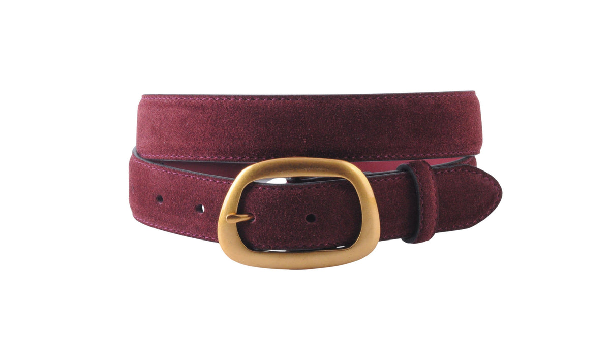 Coco Belt in Burgundy Suede