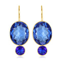 Valencia Grand Oval Earring in Hydrangea Gold
