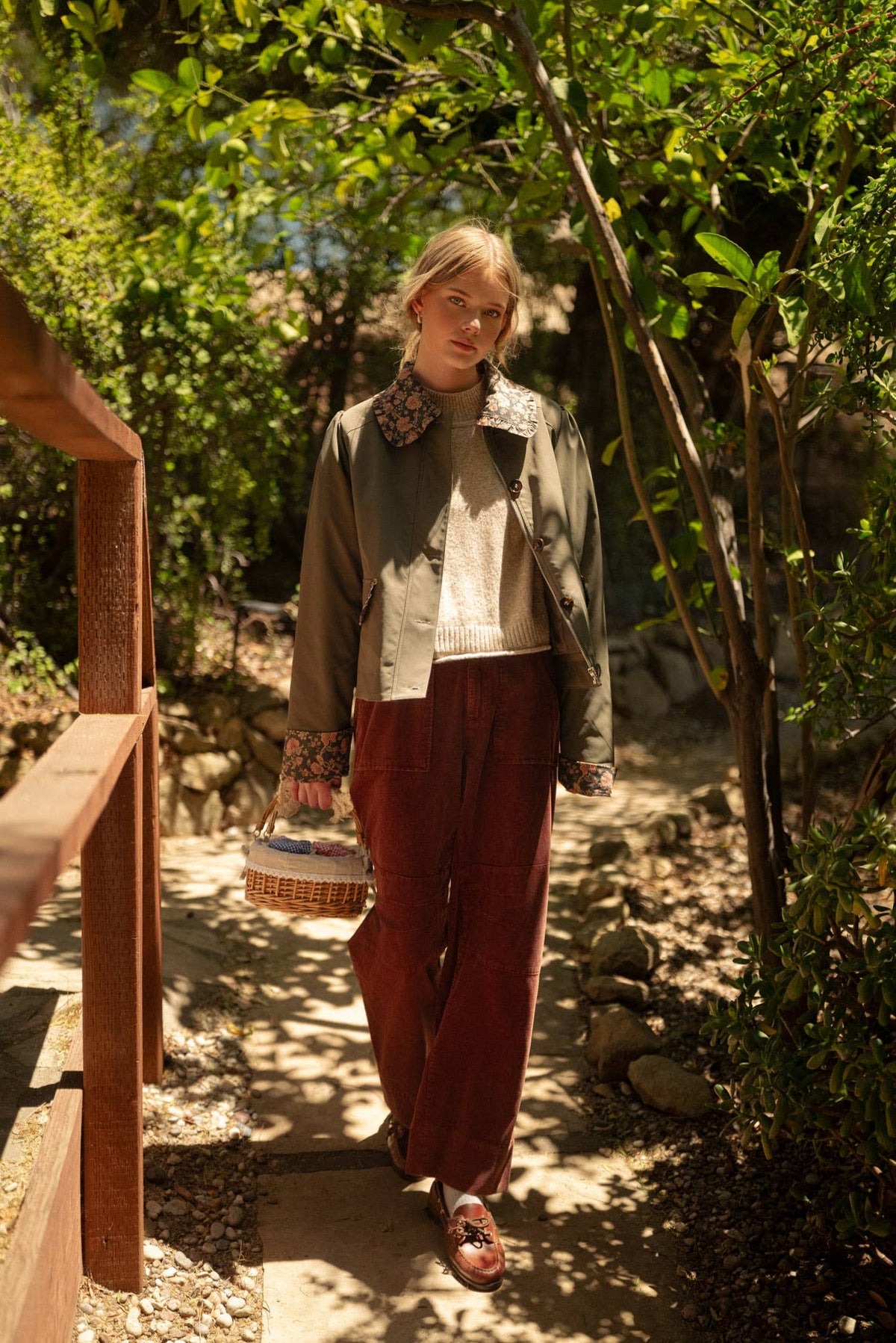 Geier Utility Jacket in Deep Olive Floral