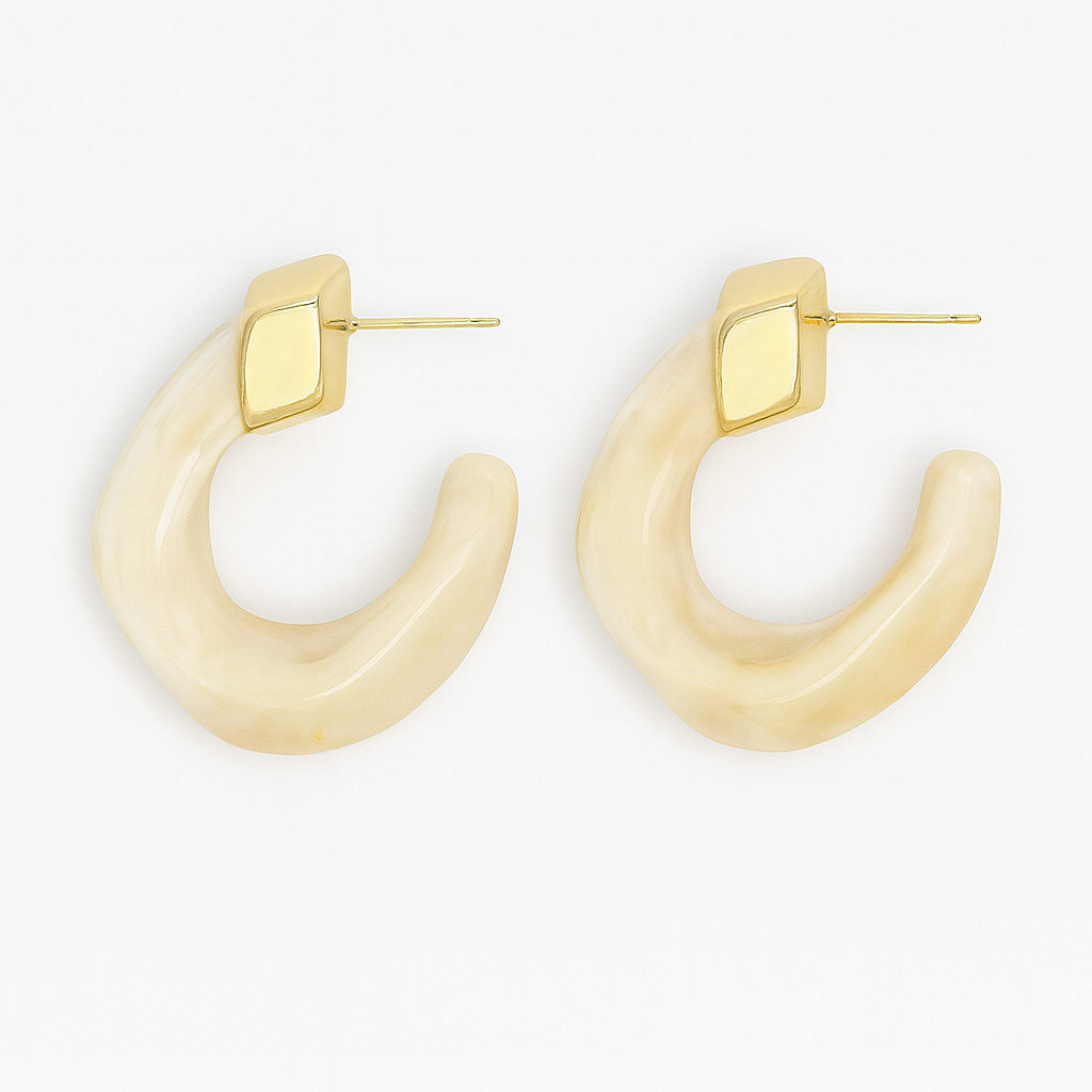 Holly Hoops in Beige