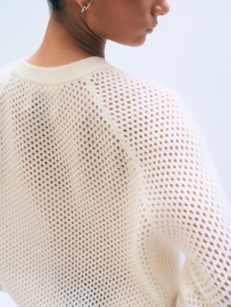 CASHMERE MESH SWEATSHIRT