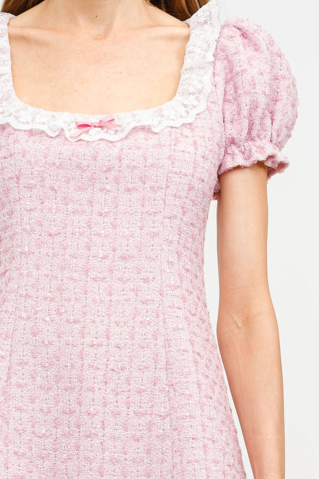 Kimmy Dress in Pink Tweed