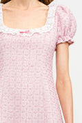 Kimmy Dress in Pink Tweed