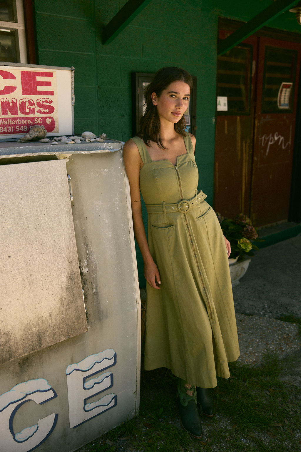 Foster Dress, Olive
