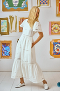 Hunter Bell Marley Dress in White Embroidery