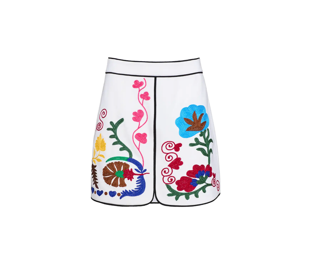 Hunter Bell Dottie Mini Skirt in Stitchtopia