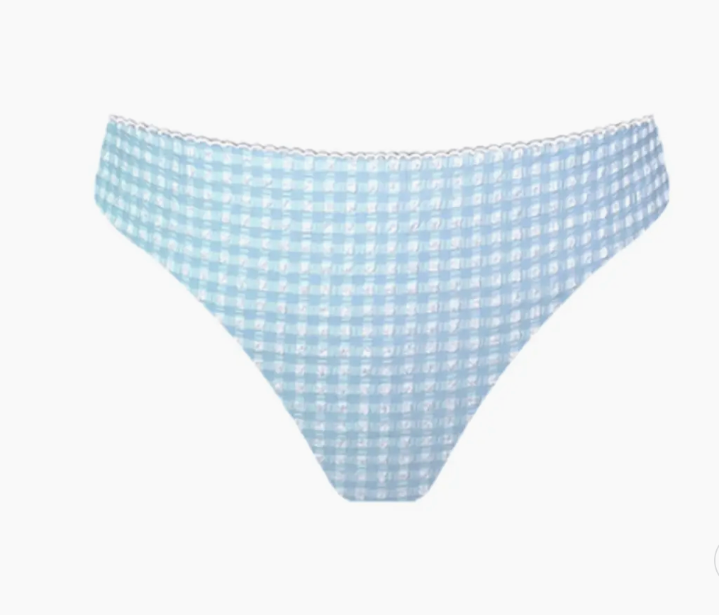 Sconset Bikini Set in Light Blue Gingham