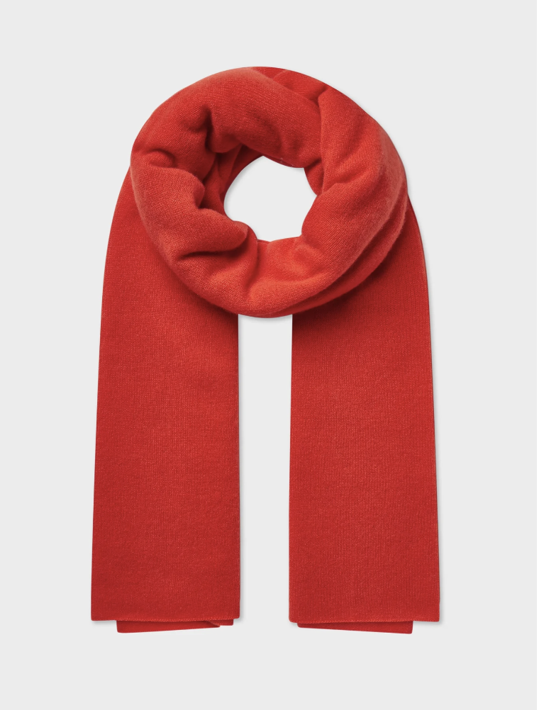 White + Warren Cashmere Travel Wrap in Desert Red