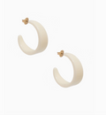 White Hoop Earrings