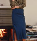 Cali Dreaming Slip Skirt in Navy Blue