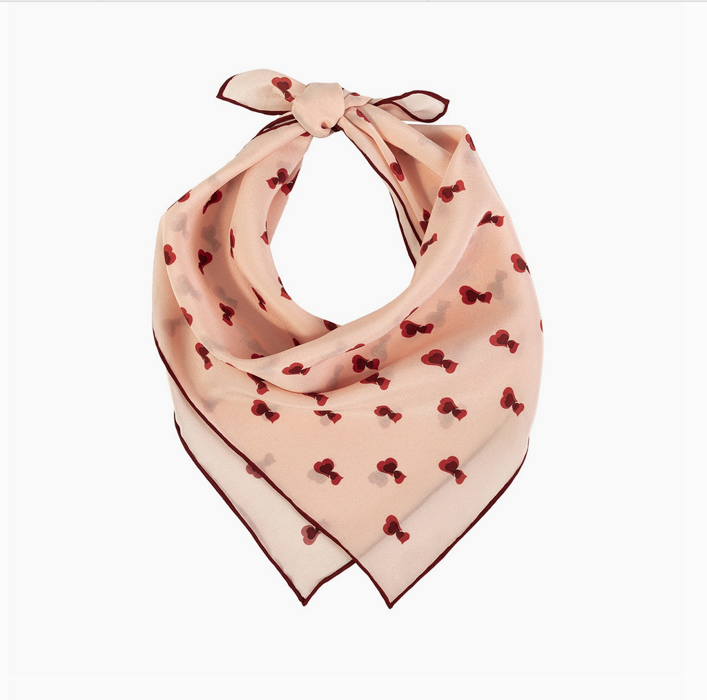 Twin Hearts Bandana Scarf