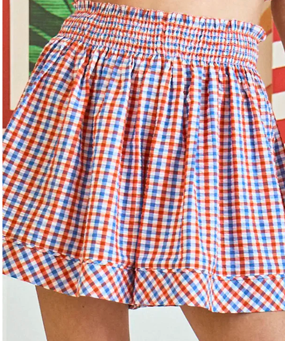 Hunter Bell Jemma Short in Lighthouse Gingham