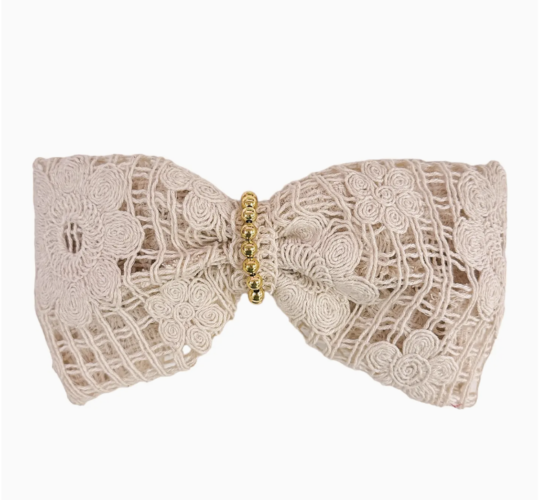 Sand Crochet Hair Bow
